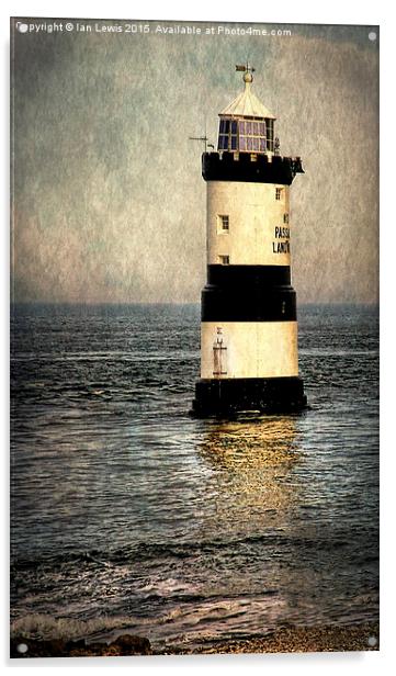  Penmon Trwyn Du Lighthouse Anglesey Acrylic by Ian Lewis