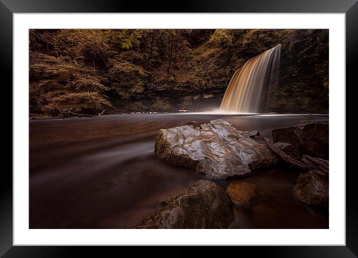  Lady Falls Waterfall Country Framed Mounted Print by Leighton Collins