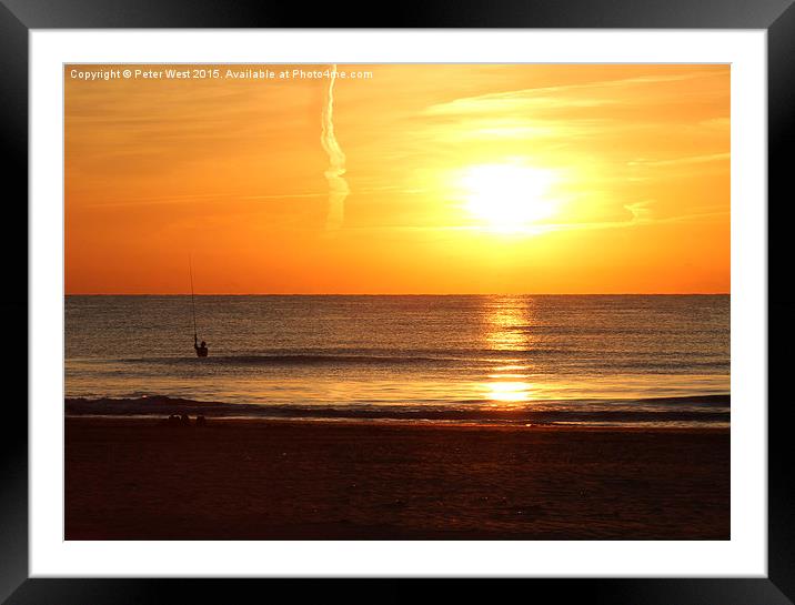  Fishermans sunrise Framed Mounted Print by Peter West