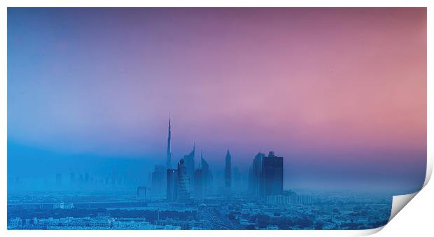 Dubai Skyline Print by Louise Wilden