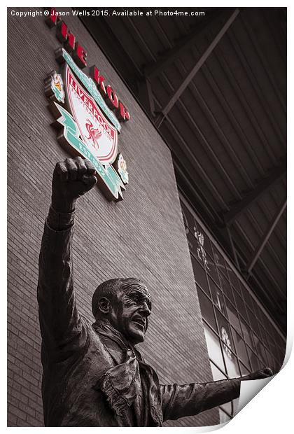 Bill Shankly statue Print by Jason Wells