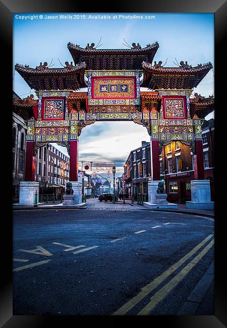 Liverpool China town Framed Print by Jason Wells