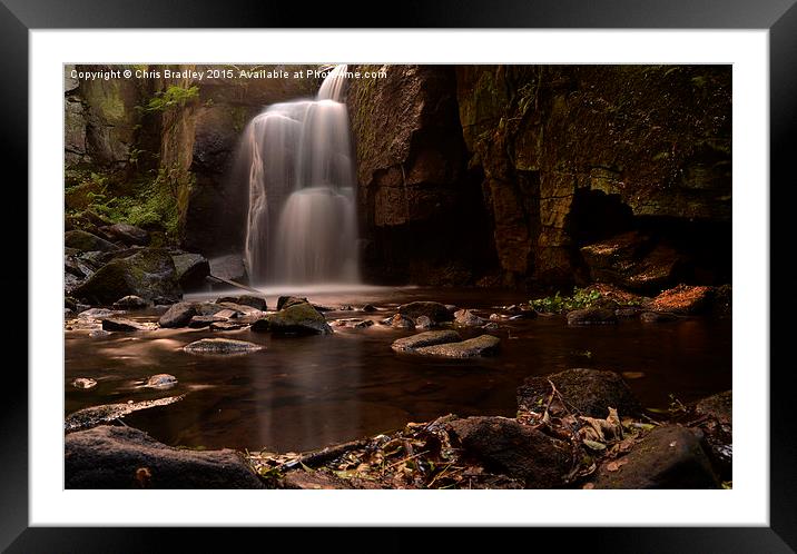  Lumsdale Falls Framed Mounted Print by Chris Bradley