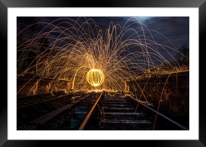  orb on the tracks  Framed Mounted Print by Chris Bradley