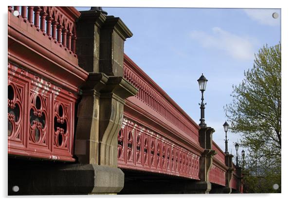 Dalmarnock Bridge Acrylic by Iain McGillivray