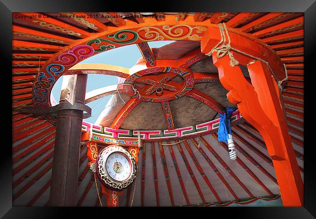   Mongolian Ger Interior Framed Print by Carole-Anne Fooks