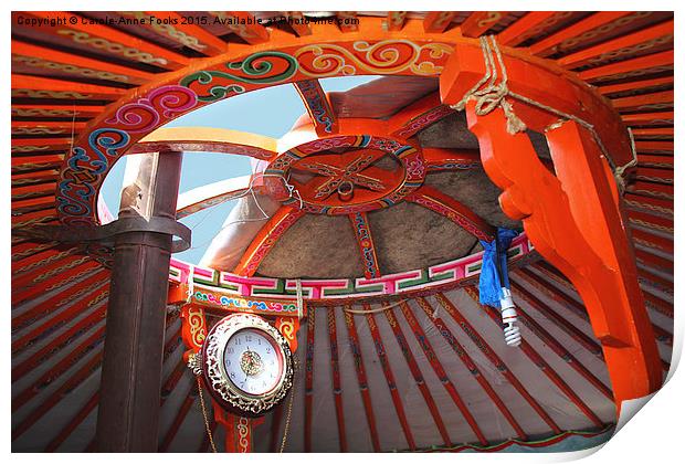   Mongolian Ger Interior Print by Carole-Anne Fooks