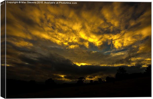  Yellow sunset Canvas Print by Max Stevens