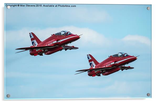  Red Arrows pair 2015 Acrylic by Max Stevens