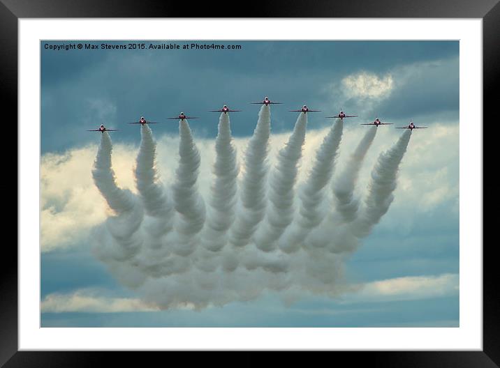  Red Arrows Big Battle formation Framed Mounted Print by Max Stevens