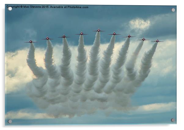  Red Arrows Big Battle formation Acrylic by Max Stevens