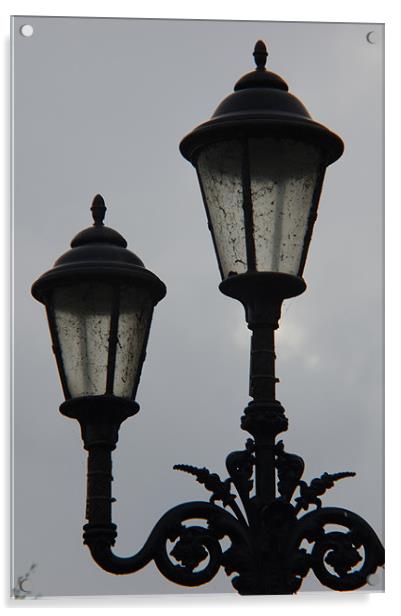 Twin Lamp Post 2 Acrylic by Iain McGillivray