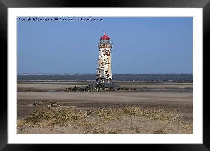 Talacre Lighthouse  Framed Mounted Print by Diana Mower