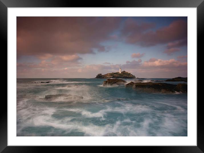  Godrevy Lighthouse, St Ives Bay Framed Mounted Print by Brian Pierce