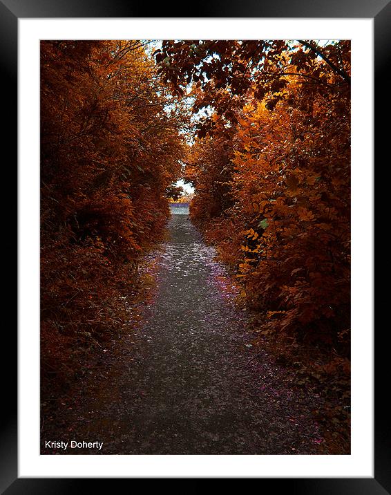 The lonely path Framed Mounted Print by kristy doherty