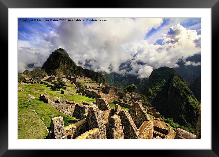 Peruvian Wonder Framed Mounted Print by Matthew Bates