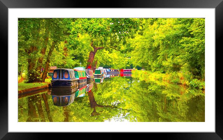  Wey Navigation Canal Surrey 1 Framed Mounted Print by Clive Eariss