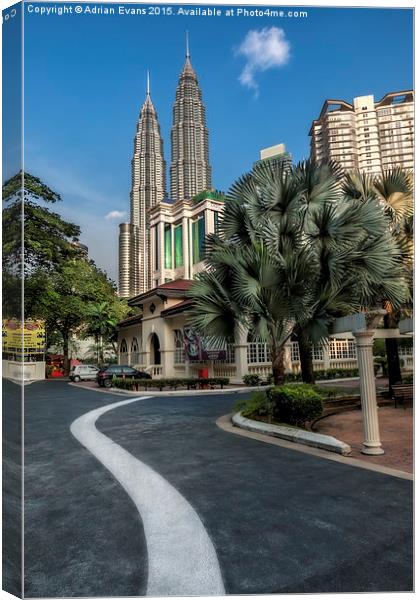 Petronas Towers Canvas Print by Adrian Evans