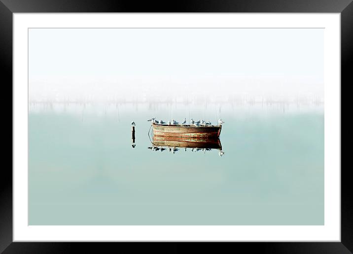  Resting On A Boat Large Framed Mounted Print by Florin Birjoveanu