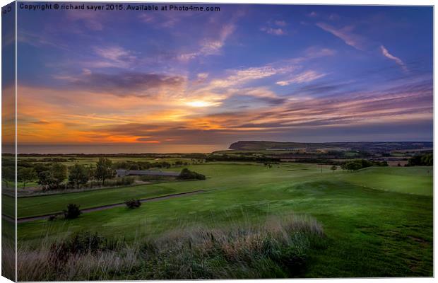  Steelworks Sunrise Canvas Print by richard sayer