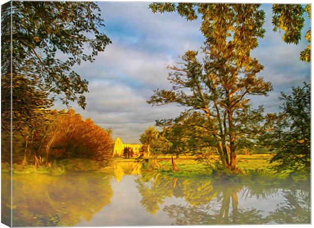  Newark Priory Ripley Canvas Print by Clive Eariss