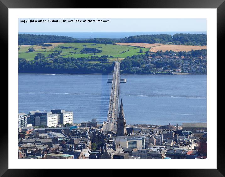  tay road bridge Dundee in colour Framed Mounted Print by aidan dunbar