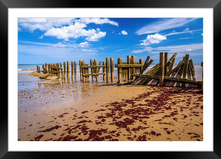  Trimingham beach North Norfolk Framed Mounted Print by Simon Taylor
