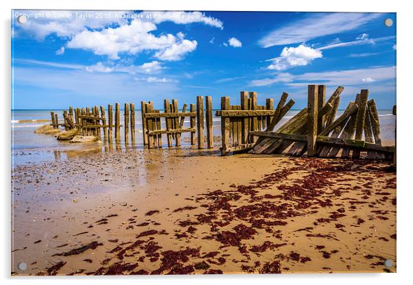  Trimingham beach North Norfolk Acrylic by Simon Taylor