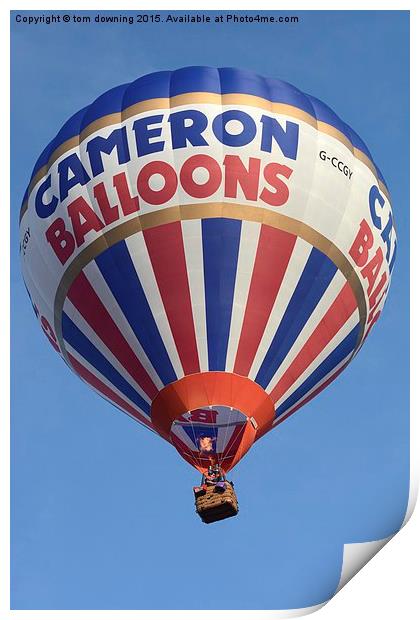  Cameron Balloon Print by tom downing