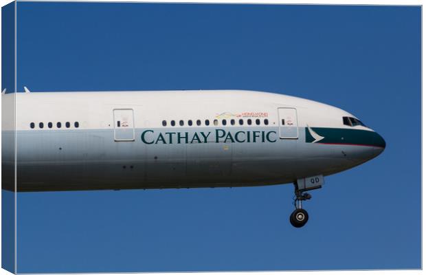 Cathay Pacific Boeing 777 Canvas Print by David Pyatt