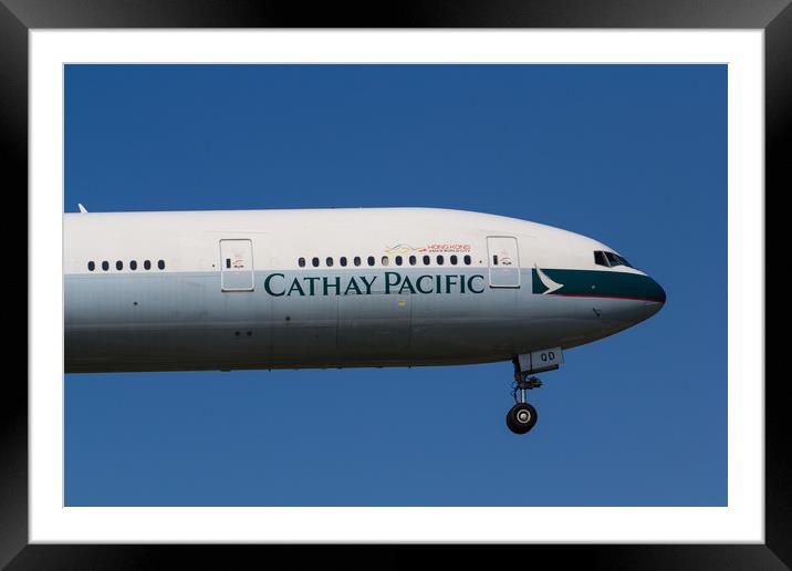 Cathay Pacific Boeing 777 Framed Mounted Print by David Pyatt