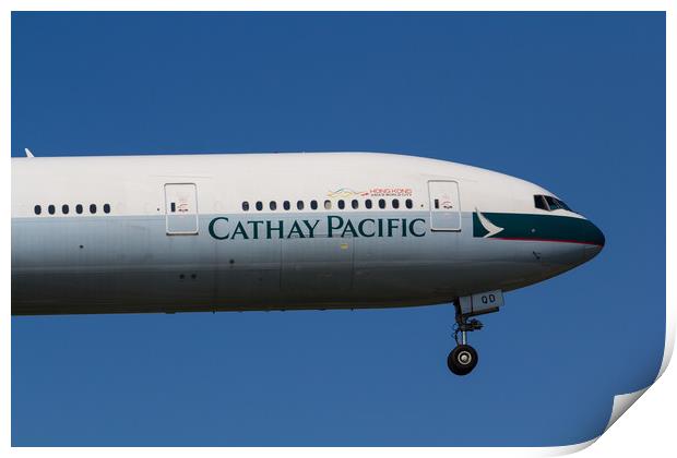 Cathay Pacific Boeing 777 Print by David Pyatt