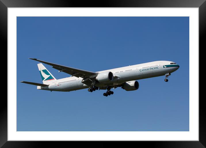 Cathay Pacific Boeing 777 Framed Mounted Print by David Pyatt