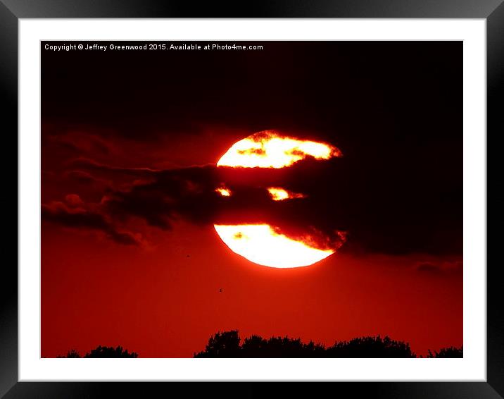  The whistling Ninja sunset Framed Mounted Print by Jeffrey Greenwood