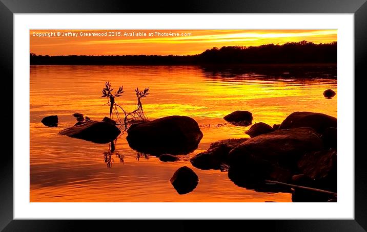  Sunset in gold Framed Mounted Print by Jeffrey Greenwood