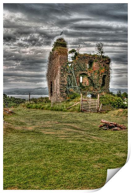Tarbet Castle Print by Tommy Reilly