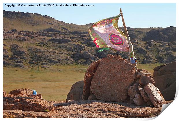  Stone Pyramid, Middle Gobi Mongolia Print by Carole-Anne Fooks