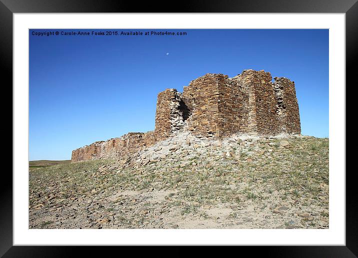  Fortress. Middle Gobi Mongolia Framed Mounted Print by Carole-Anne Fooks