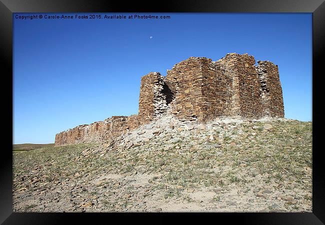  Fortress. Middle Gobi Mongolia Framed Print by Carole-Anne Fooks