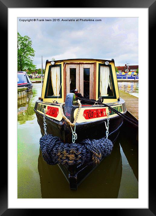  A large canal boat at Stratford-on-avon Framed Mounted Print by Frank Irwin