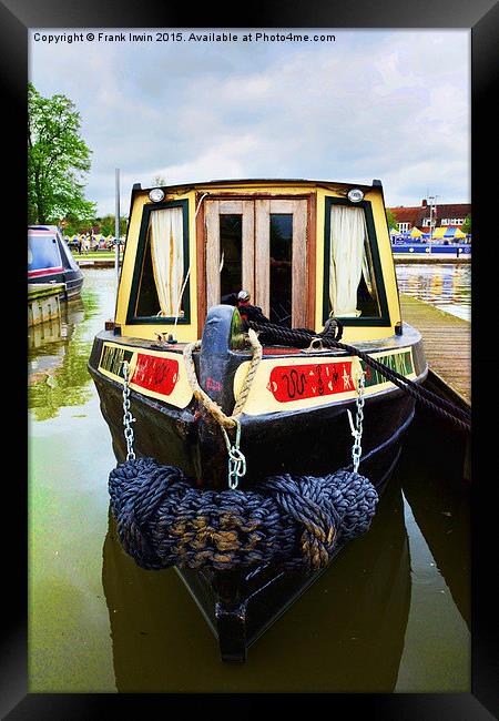  A large canal boat at Stratford-on-avon Framed Print by Frank Irwin
