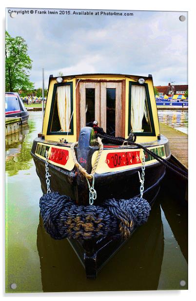  A large canal boat at Stratford-on-avon Acrylic by Frank Irwin