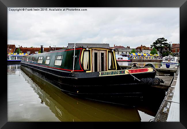  A large canal boat at Stratford-on-Avon Framed Print by Frank Irwin