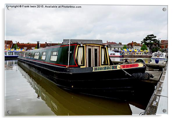  A large canal boat at Stratford-on-Avon Acrylic by Frank Irwin