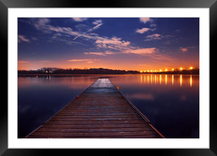  Sunset Jetty Framed Mounted Print by ZI Photography