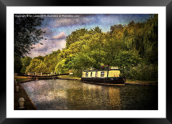  Above Padworth Lock Framed Mounted Print by Ian Lewis