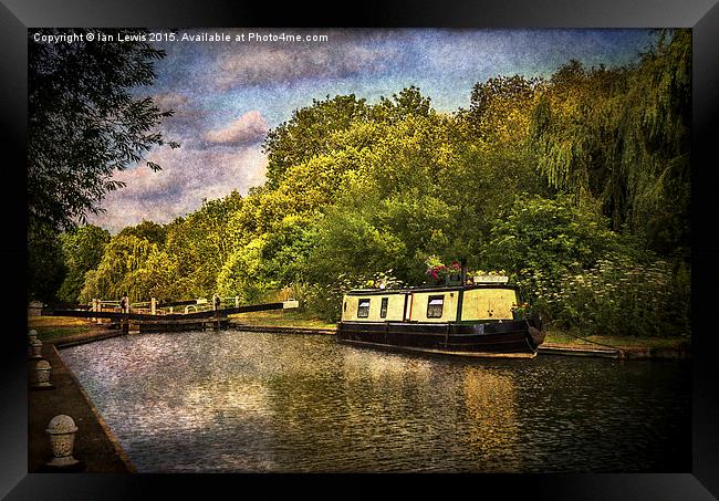  Above Padworth Lock Framed Print by Ian Lewis