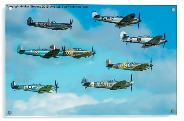  Battle of Britain 75th Anniversary Flypast Acrylic by Max Stevens