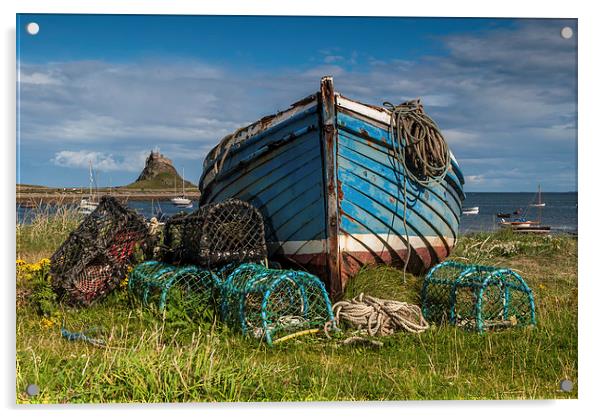"The Magpie" on Holy Island  Acrylic by Dave Hudspeth Landscape Photography