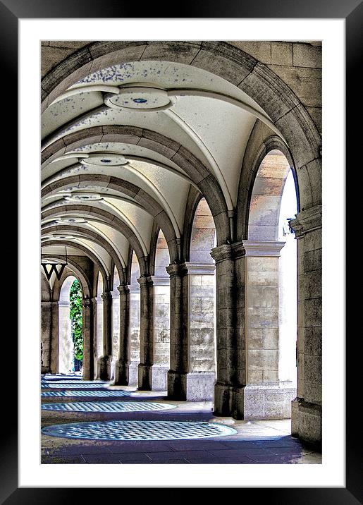 Northumberland Avenue Arches Framed Mounted Print by Karen Martin